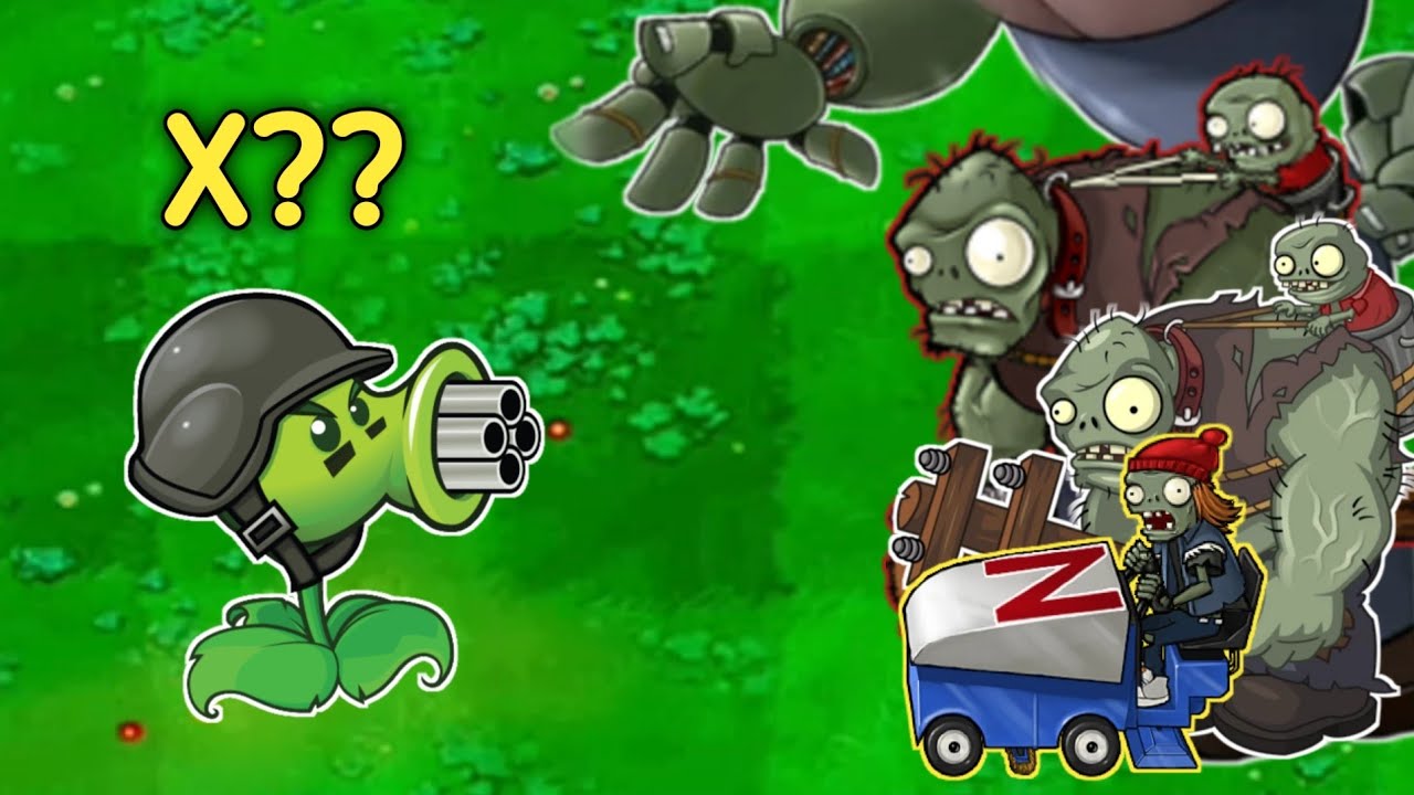 PVZ 1 Challenge - Which Zombies Can Defeat Gatling Pea ? - PvZ Chaos