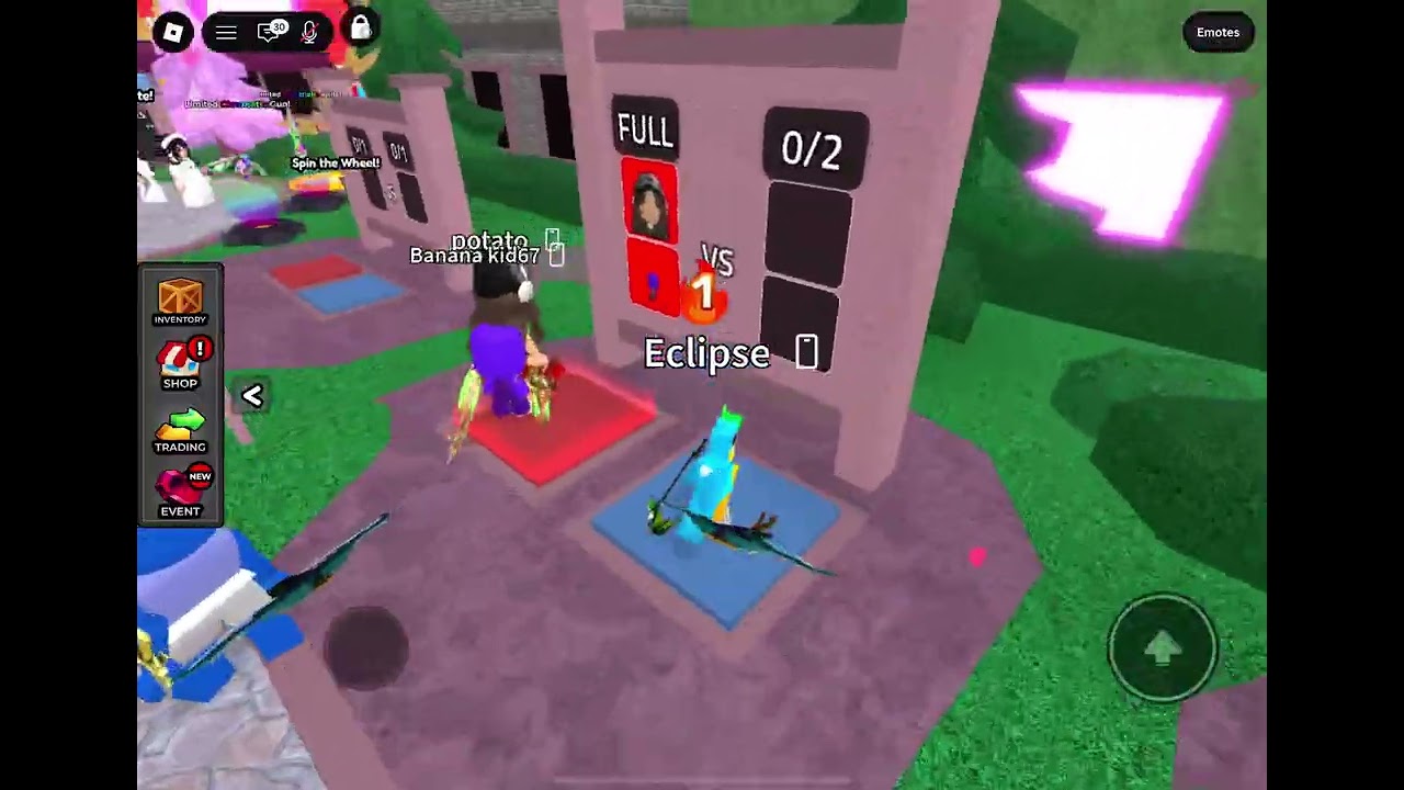 Playing gun vs knife duels