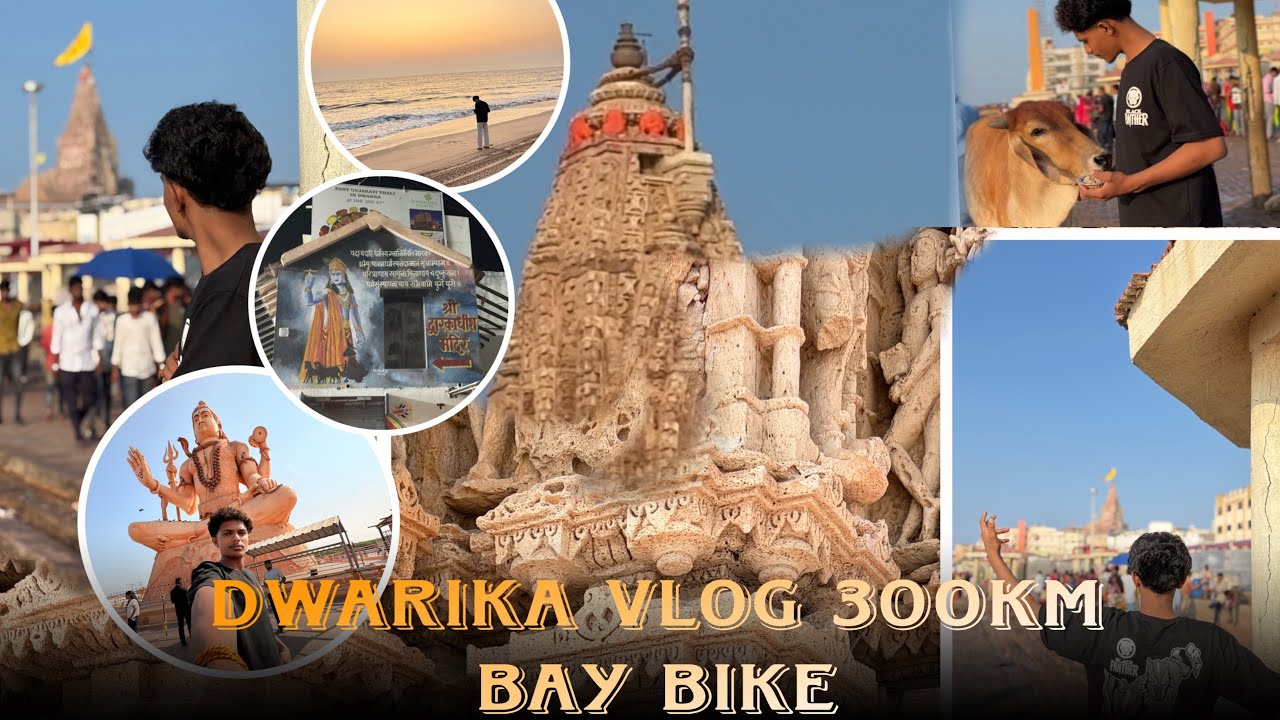 Dwarka Vlog 🛕🌊300km Ride BAY Bike 🏍️🥰