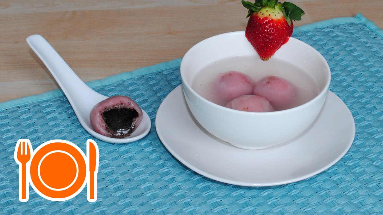 In the Kitchen - Strawberry Sesame Mochi Ball ◕ 草莓芝麻麻糬球/糯米湯圓/元宵 冬至(手工自製)
