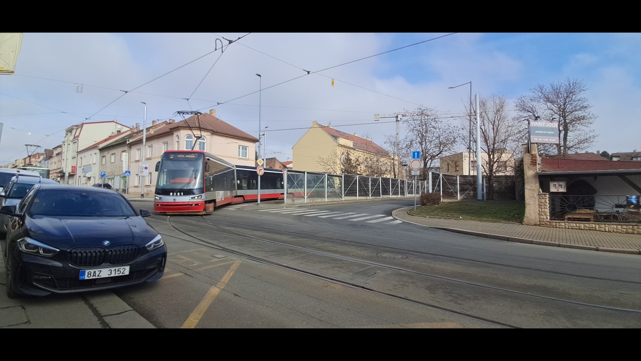Linka 3 v úseku Březiněveská - Nádraží Braník 
