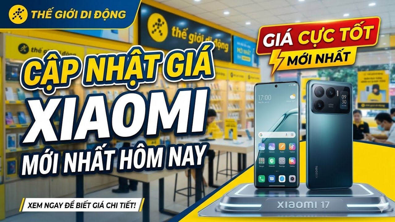 Cập Nhật Giá Điện Thoại XIAOMI mới nhất hôm nay tại THẾ GIỚI DI ĐỘNG | Ngày 6/3/2026