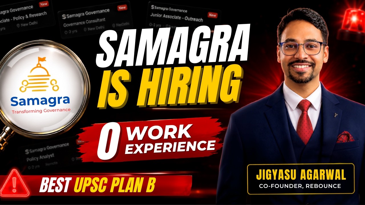 GOVERNANCE CONSULTING role for UPSC Aspirants | Salary 30 Lakh? #UPSC Plan B