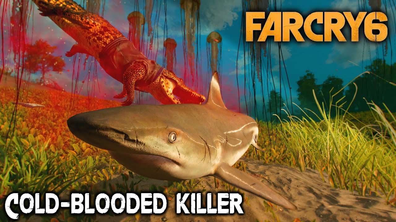 Far Cry 6 - Guapo the Crocodile VS Sharks and Other Animals (4K)