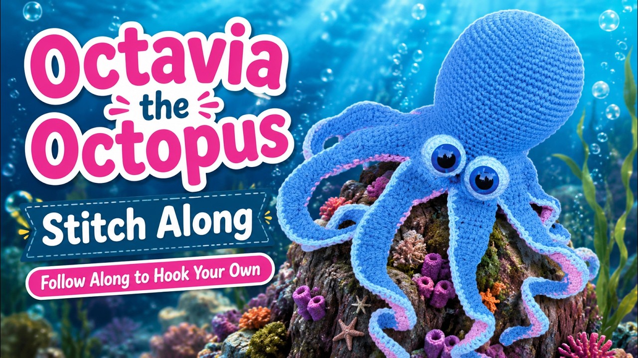🐙 PART 1: Octopus Head & Top Side Crochet Tutorial (Stitch Along)
