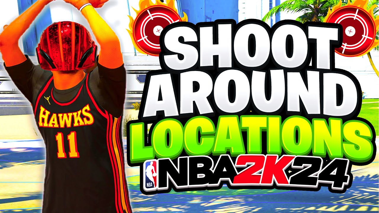 BEST LOCATIONS TO PRACTICE YOUR JUMPSHOT ON NBA 2k24 - NBA 2k24 SHOOTING TIPS