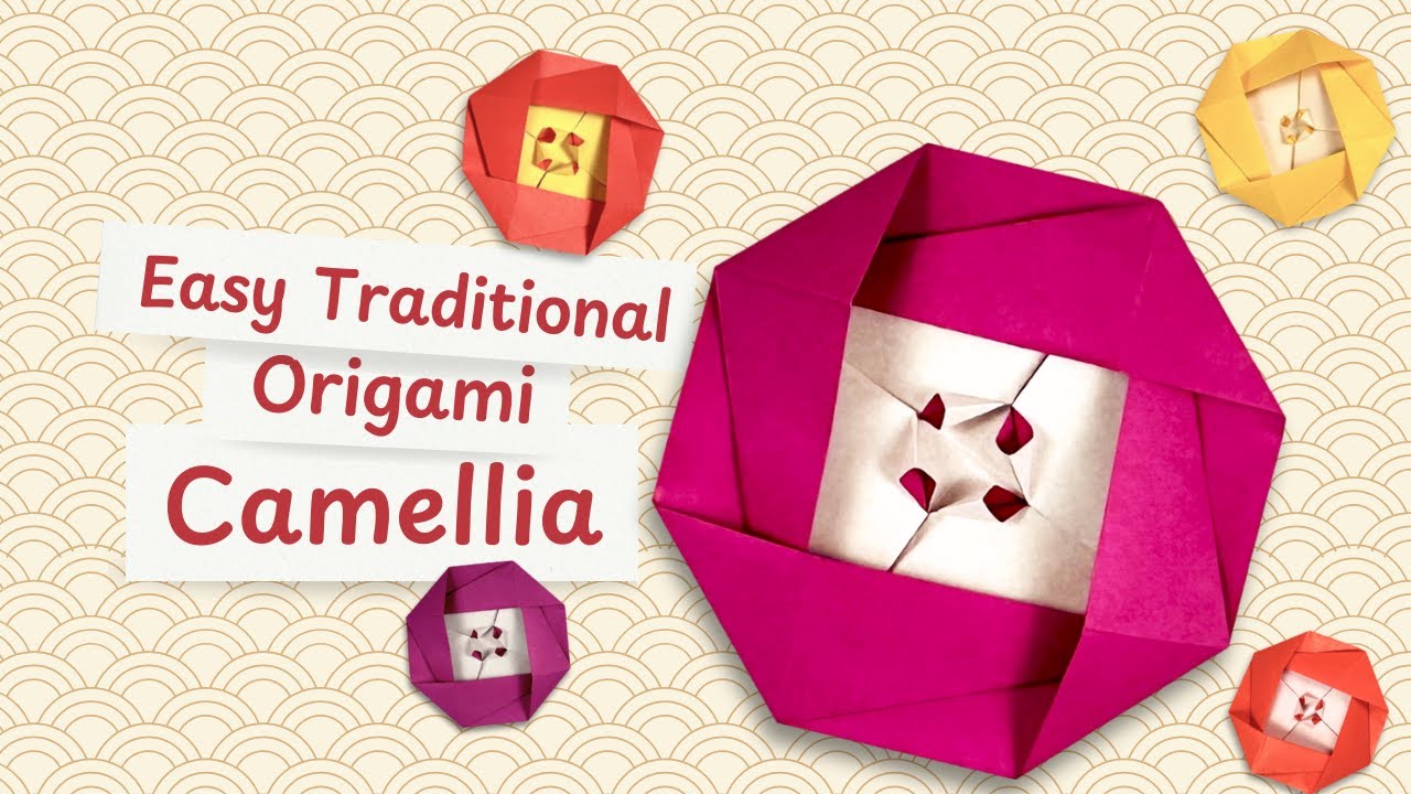 Easy Origami Camellia Flower Tutorial 🌸 Step-by-Step Instructions