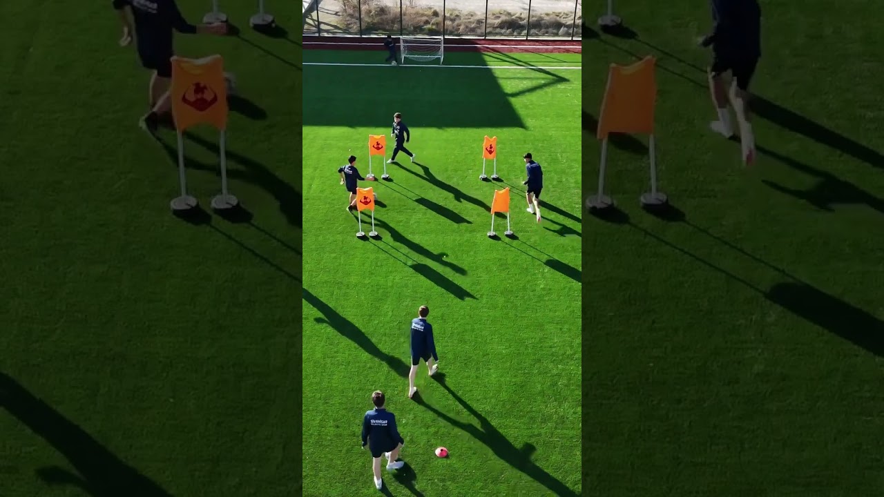 Dynamic Passing Drill with Mini Goal #soccer #football #training #shorts