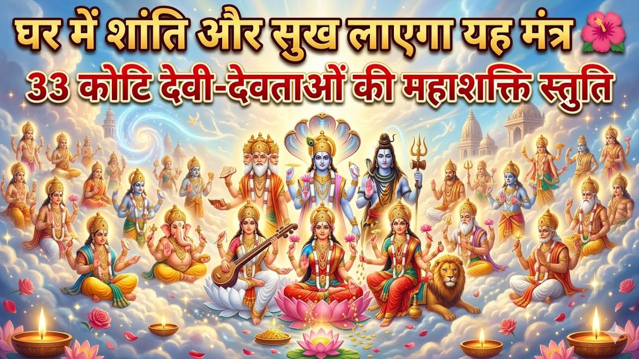 घर में शांति और सुख लाएगा यह मंत्र 🌺 33 कोटि देवी-देवताओं की महाशक्ति स्तुति | Miracle Mantra