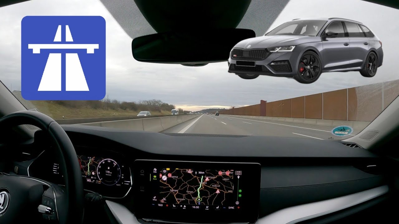 Skoda Octavia POV DRIVE on German Autobahn Experience - ASMR sound ✔️