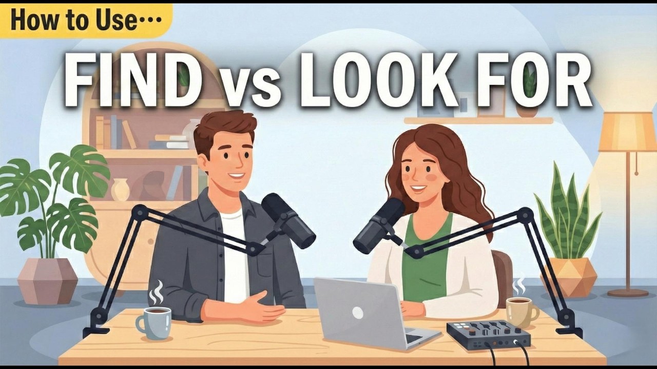 How to Use Find and Look for in English | Easy English Conversation for Beginners A1–B2