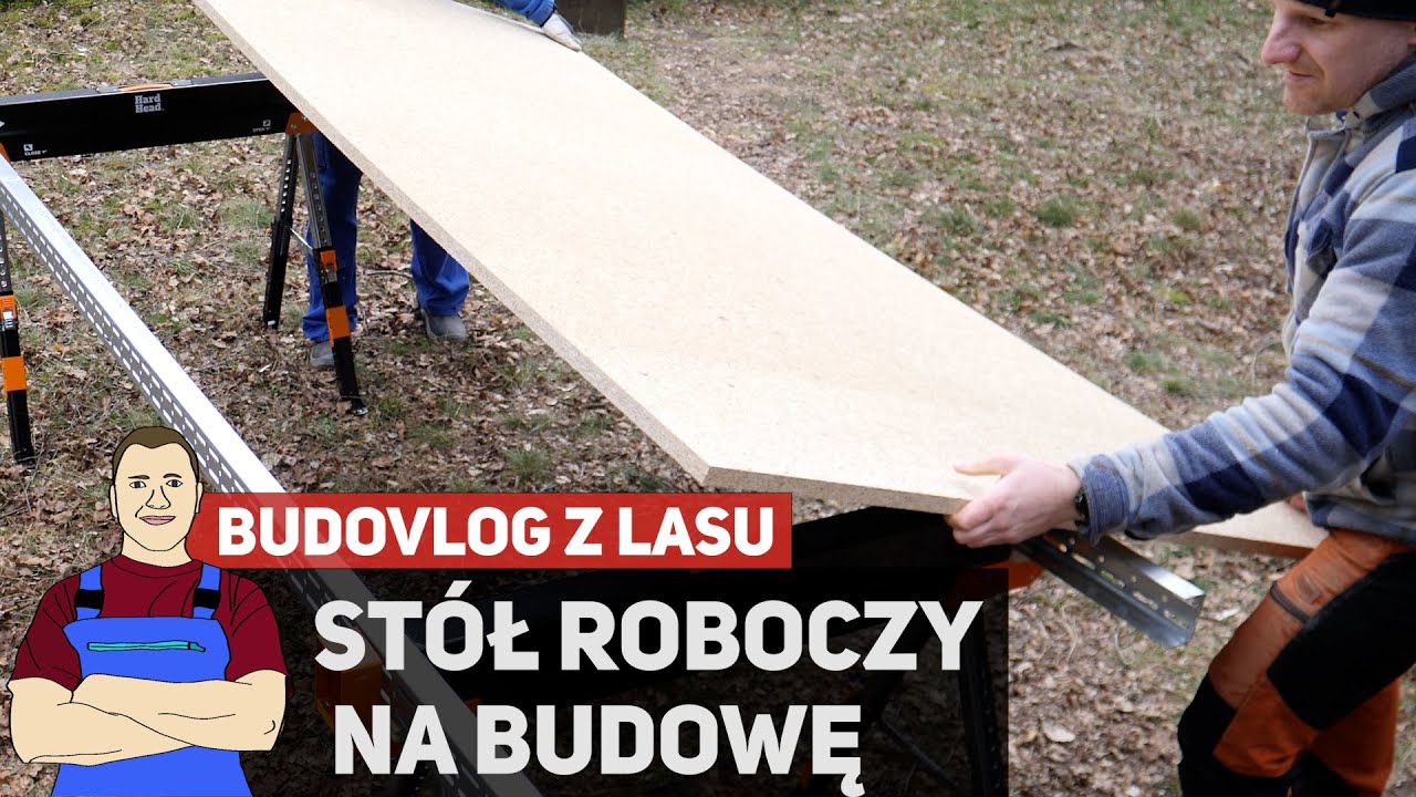 Stół roboczy na budowę do cięcia płyt i drewna