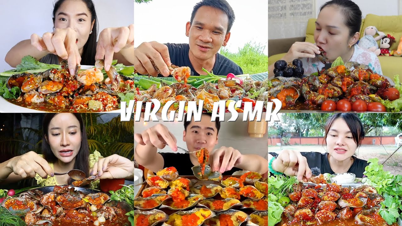 Raw Crabs With Super Spicy Sauce part 2.I Tổng hợp clip ăn ghẹ sống sốt thái siêu cay phần 2.