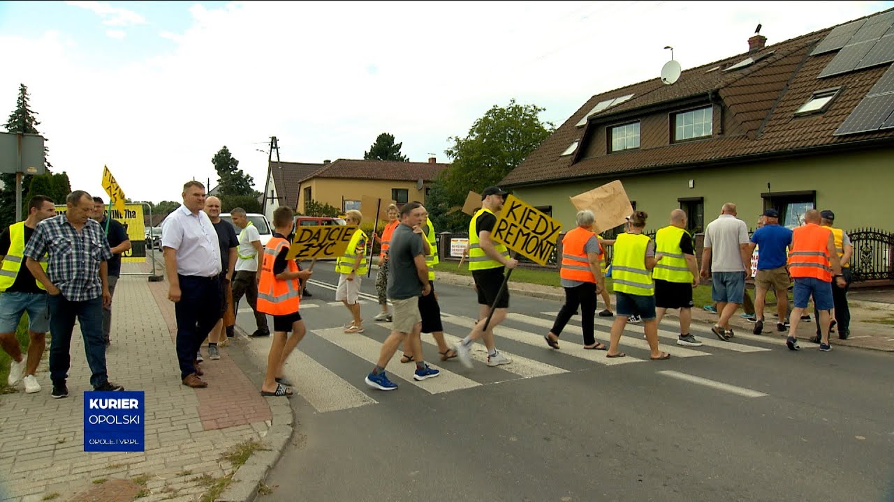 Ciężarówki niszczą wieś. Mieszkańcy Obrowca zorganizowali protest