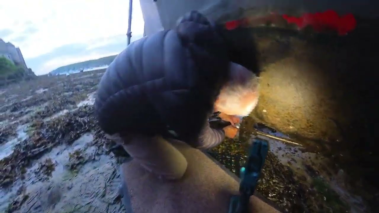 Underneath a Mumby 48 - Scraping Barnacles