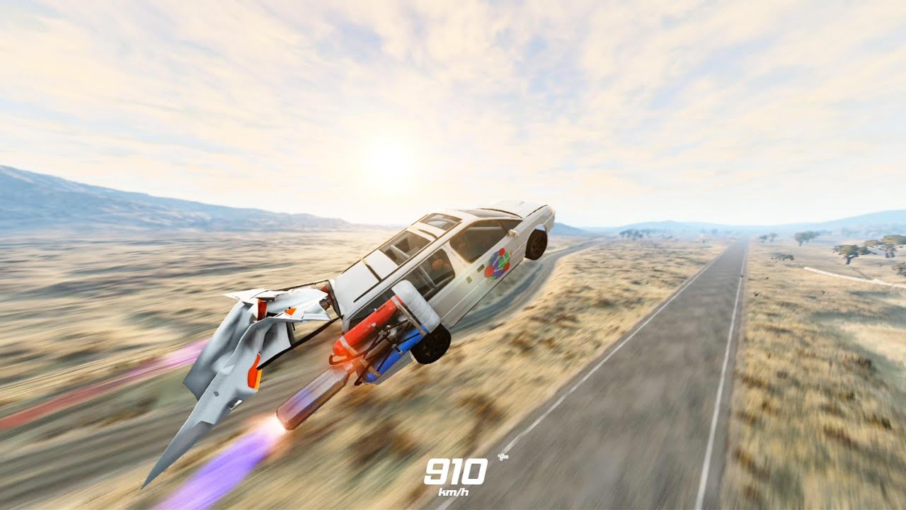 Speed boost 1000kmh which car can survive #16 - BeamNG.Drive