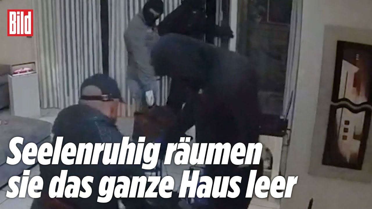 Einbrecher hält Opfer Pistole an den Kopf (Überwachungsvideo)