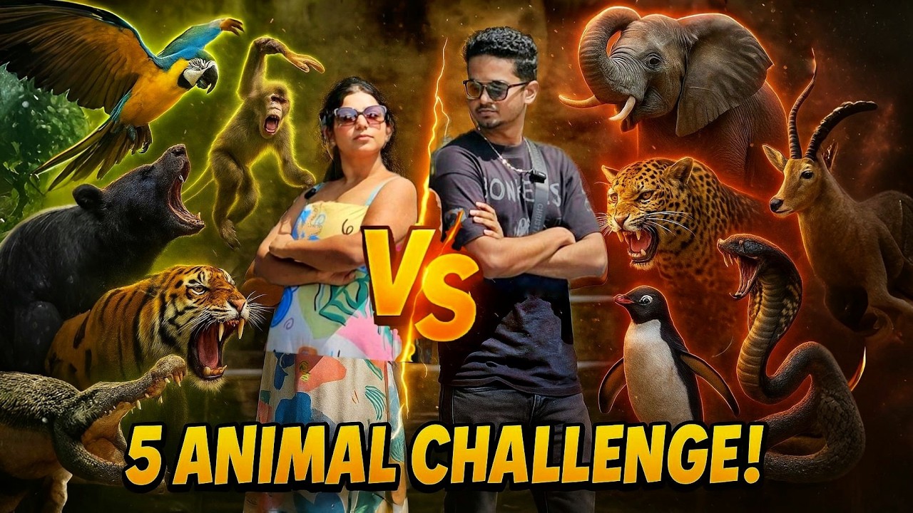 Mumbai Zoo Vlog | Couple Challenge: Who Spots 5 Animals First? 🐅