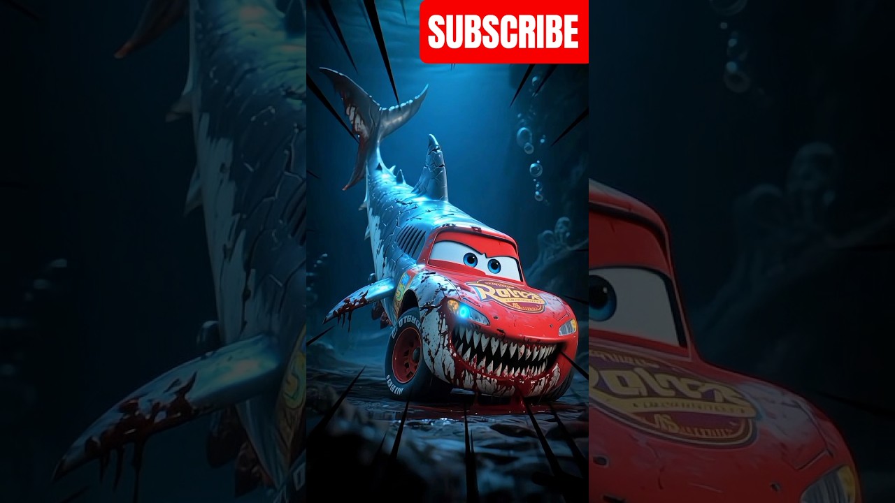 McQueen the killer shark👿#Shark#mcqueen#lightningmcquee#kids#creepy