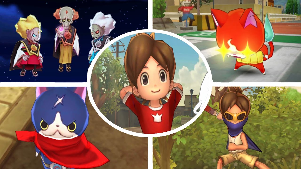 Yo-Kai Watch 2: All Nate Story Cutscenes (Fleshy Souls / Bony Spirits / Psychic Specters)