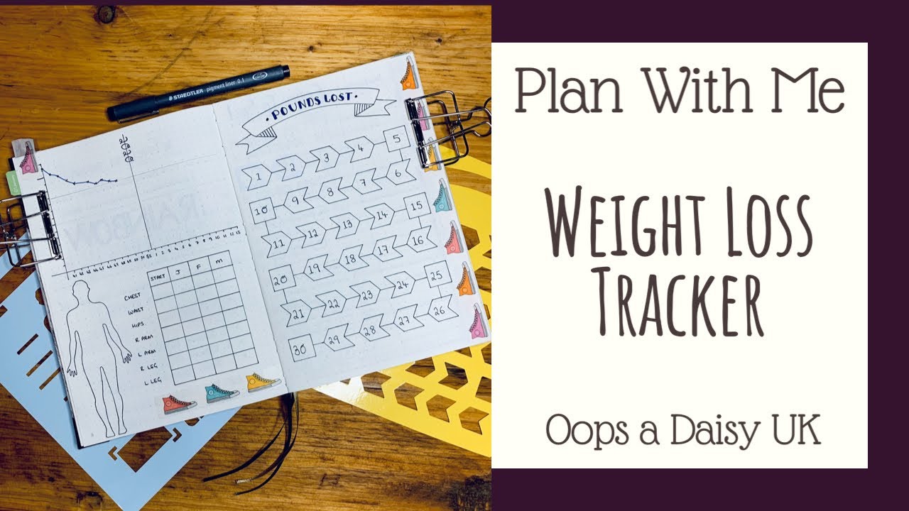 Plan With Me | Weight Loss Tracker / Couch to 5k 💜 (Stencils Used: C06, SE07)