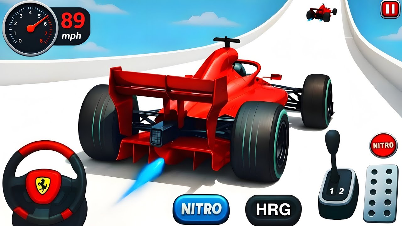 🏎️🔥 Гоночный болид Formula Car Mega Ramp Speed ​​Master | Sky High Racing – геймплей на Android