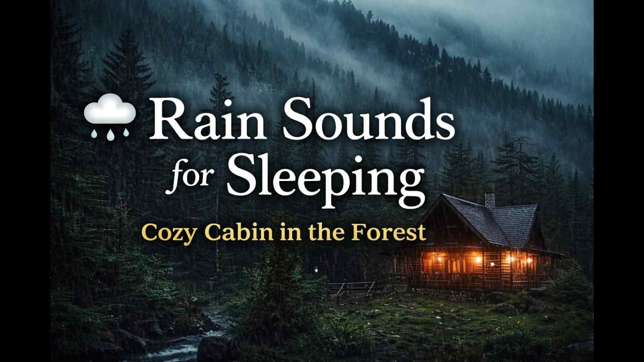 Rain Sounds for Sleeping 🌧️ Cozy Cabin in the Forest | Deep Sleep & Insomnia Relief