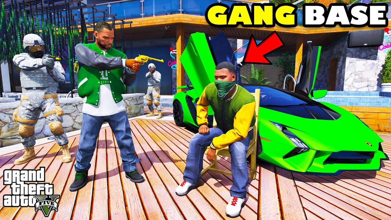 Franklin Trapped GANG BOSS To Save GANG BASE In GTA 5 | SHINCHAN and CHOP