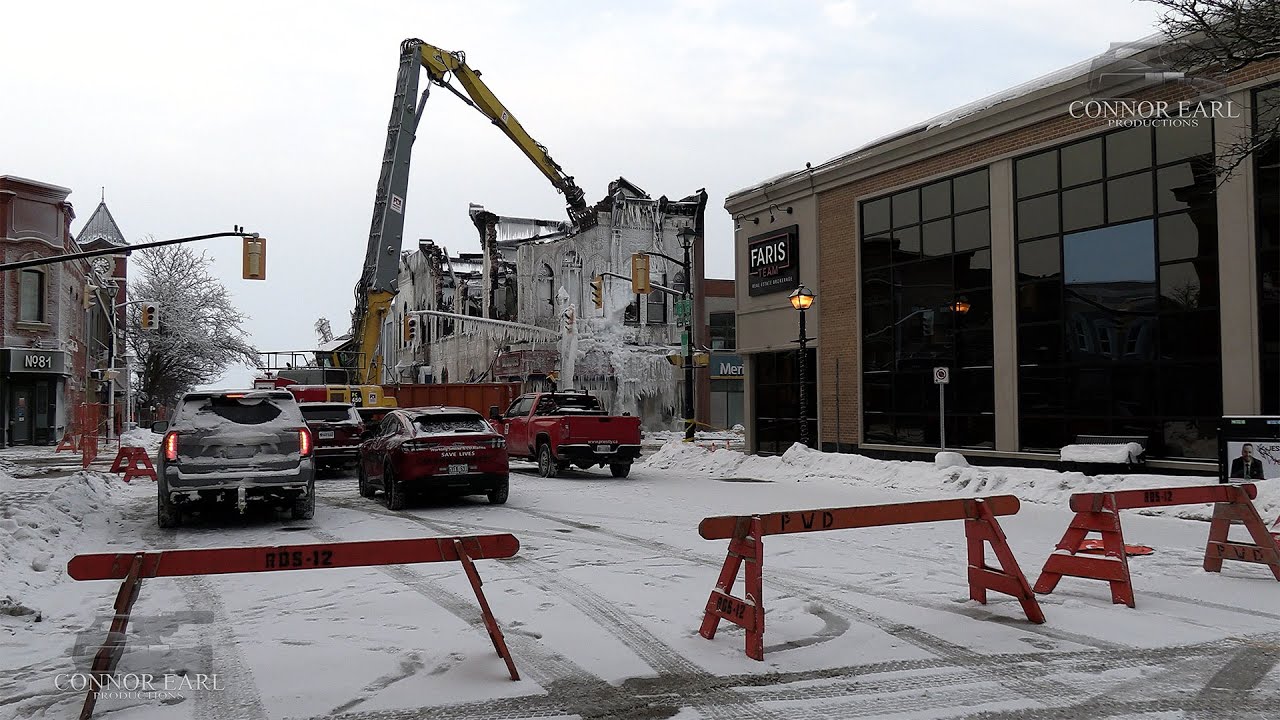 NEWS: Demolition of Historic Orillia Building that was burned (part 2) | January 23, 2025