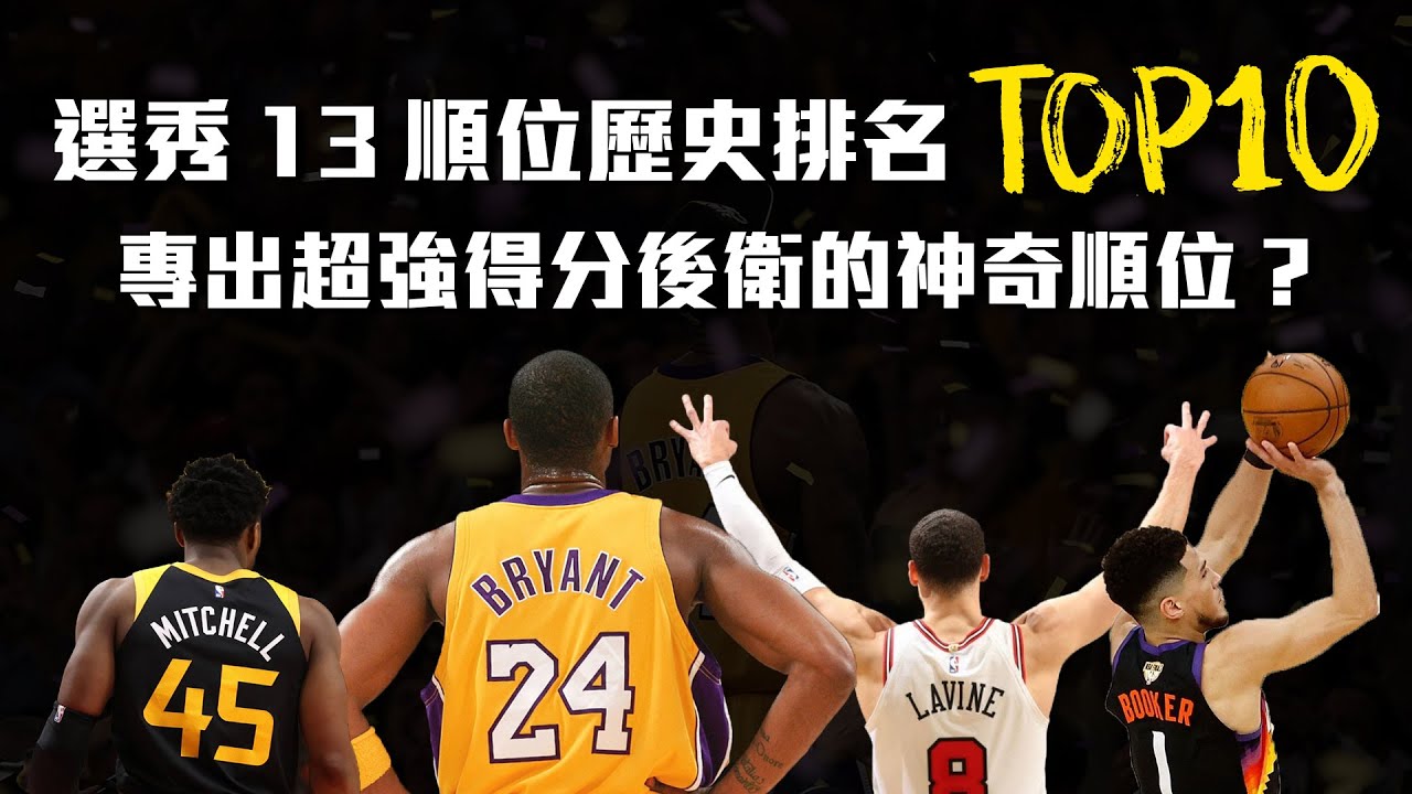 【庫奇排行榜】第13順位真的專出厲害的得分後衛嗎？NBA選秀13順位歷史前十名