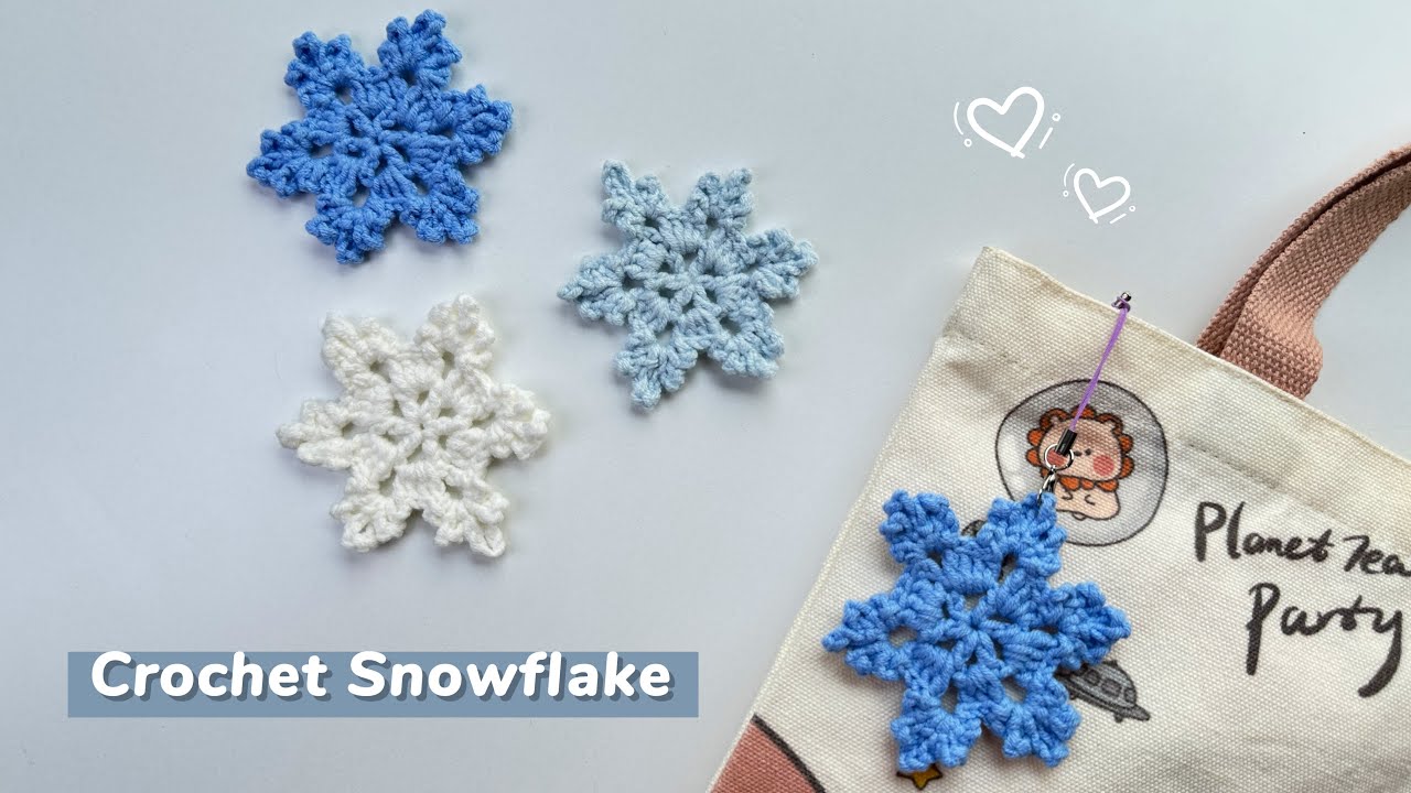 Как связать снежинку крючком ❄️ | Вязаная снежинка | Рождество | Просто и легко