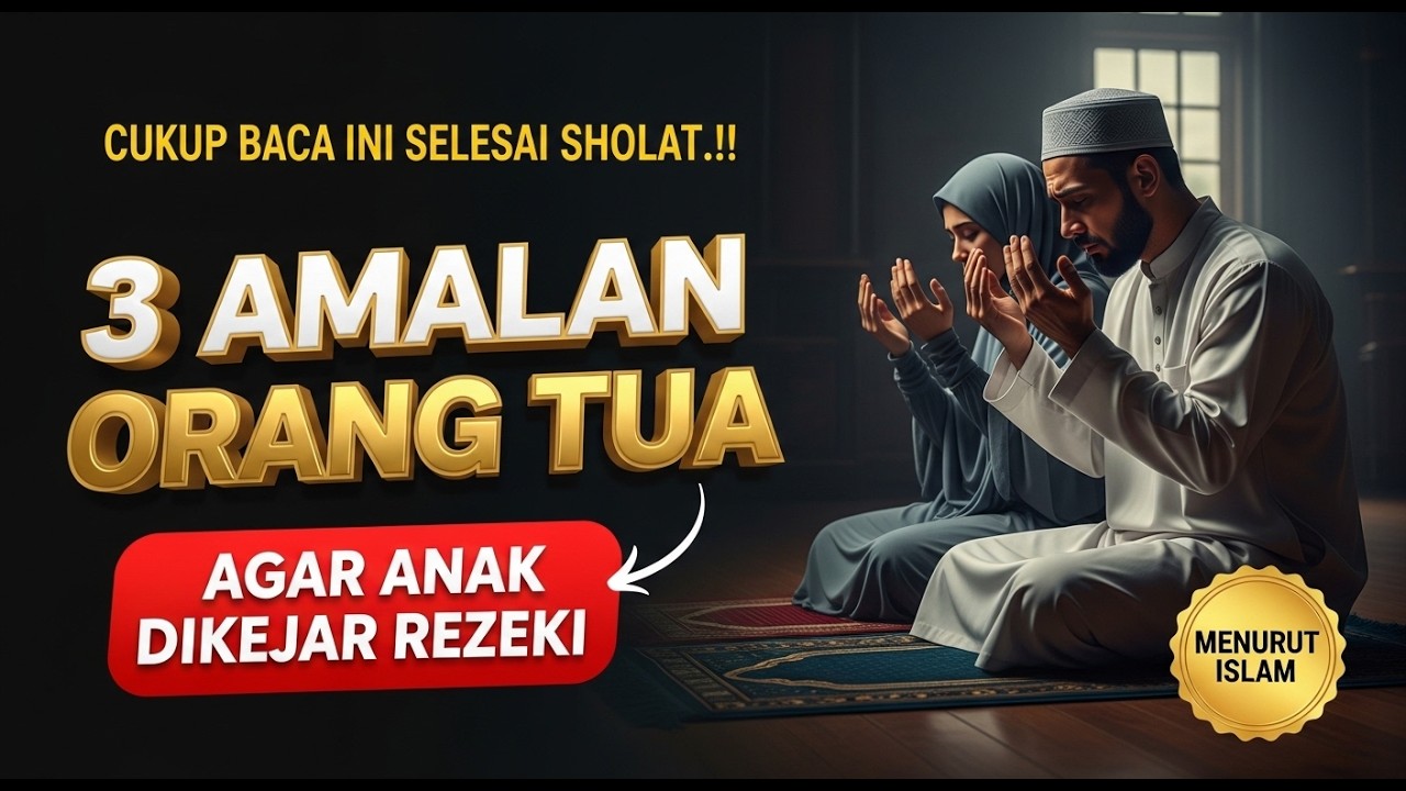 Inilah 3 Amalan Orang Tua Agar Anak Dikejar Rezeki, Baca Setelah Sholat!