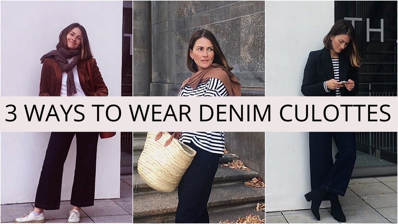3 WAYS TO STYLE DENIM CULOTTES