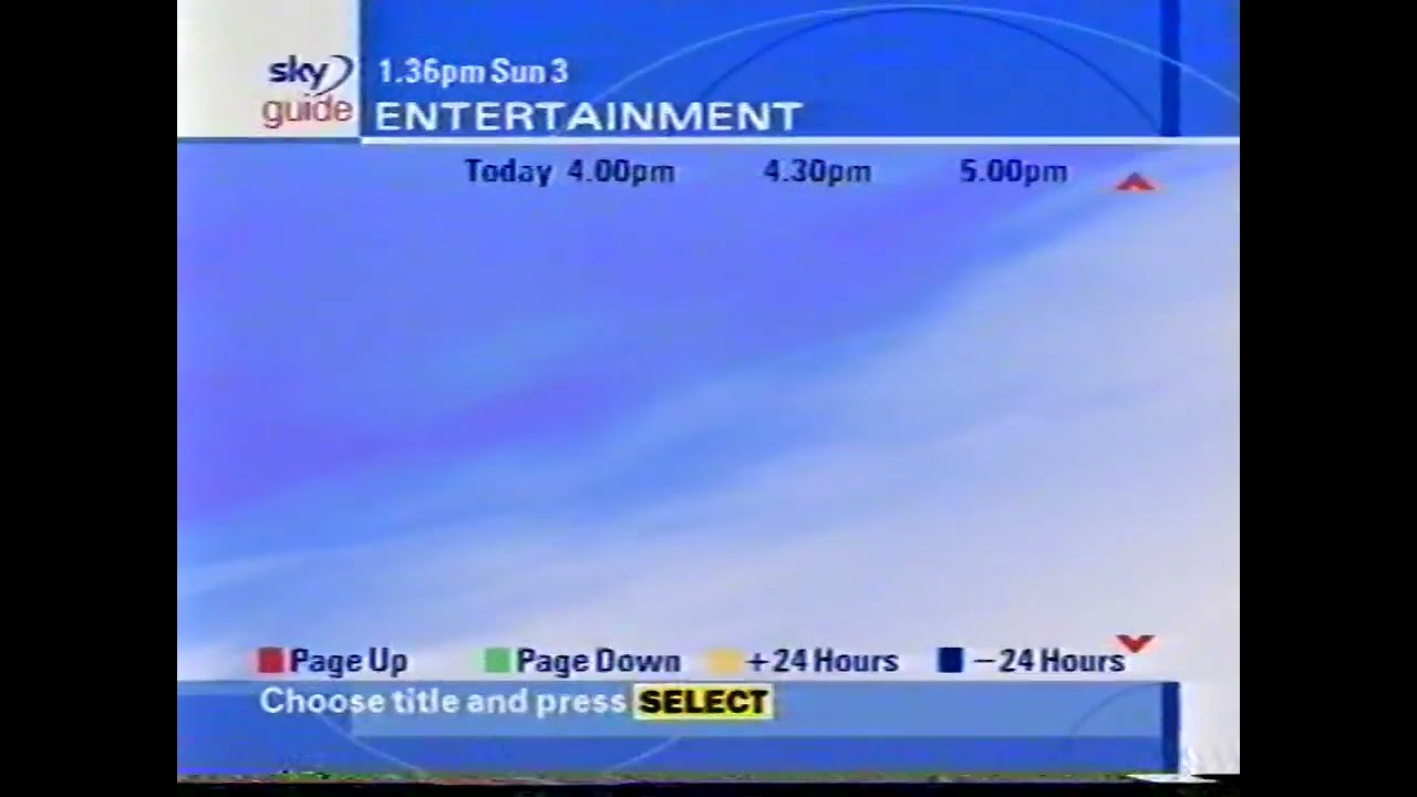 Sky Digital - EPG - 3rd December 2000