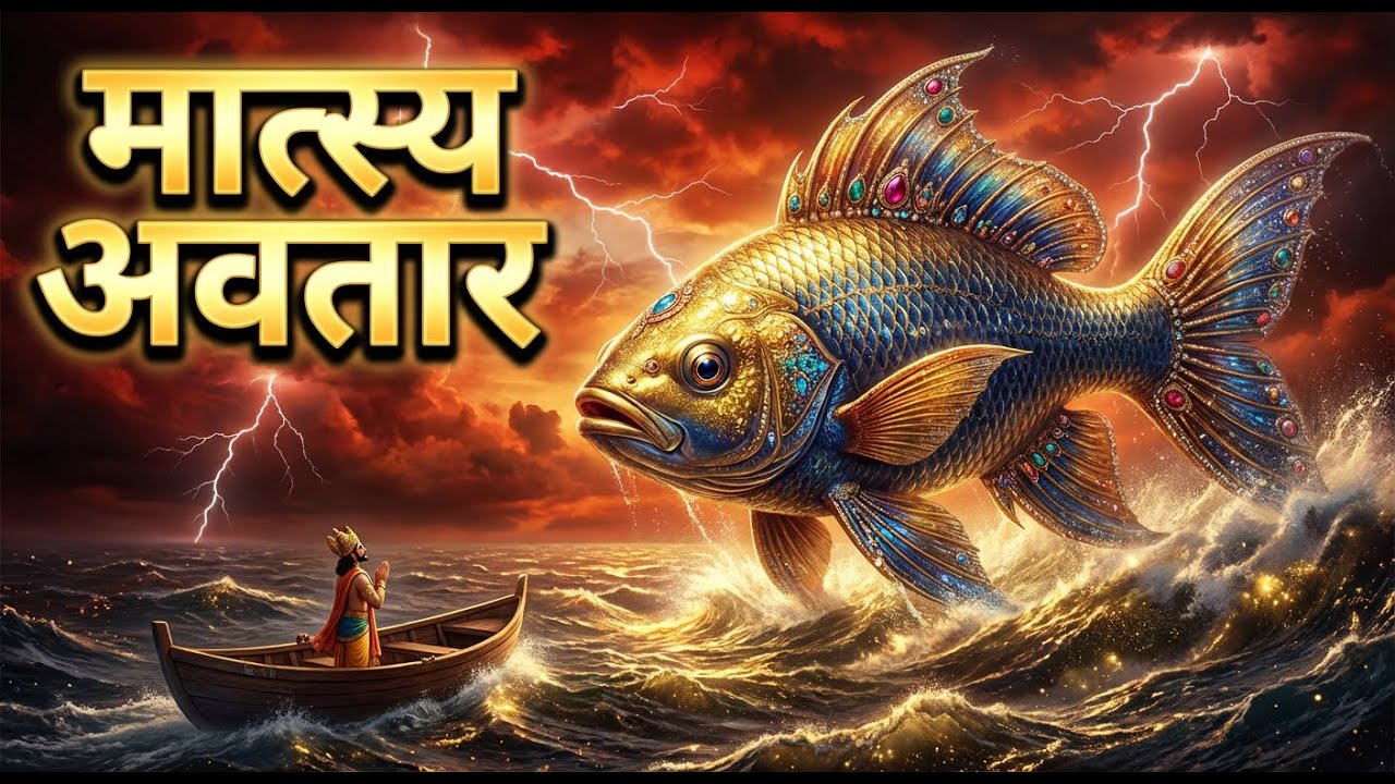 “जब प्रलय आया और विष्णु स्वयं मछली बने | Matsya Avatar Full Story | Manu & Vedas |मात्स्य अवतार”