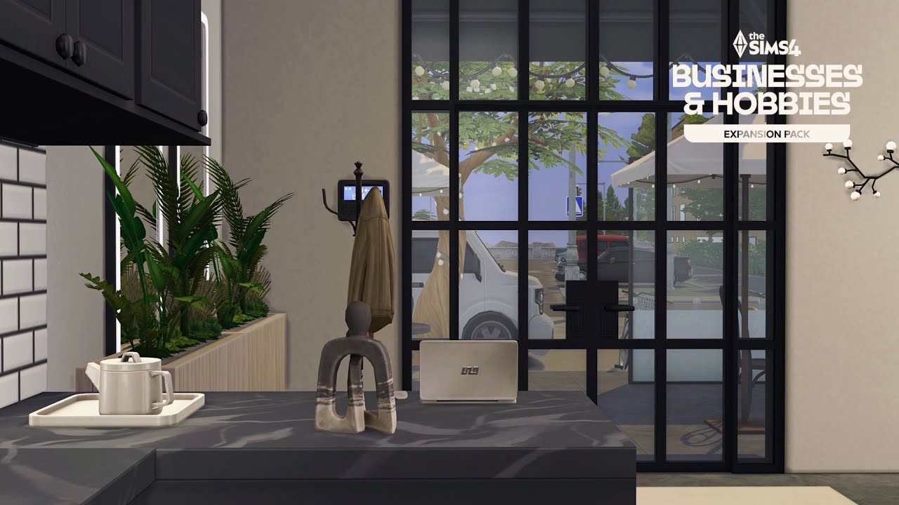 Modern Cafe & Apartments • Businesses & Hobbies Expansion Pack • The Sims 4 • No CC | Speed Build