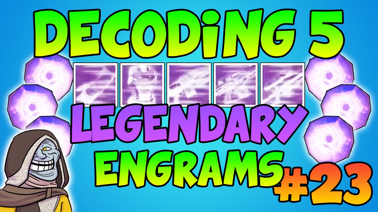 Destiny: 5 Legendary Engram Opening #23 (Legendary Engram Opening) Cryptarch Decoding Gameplay