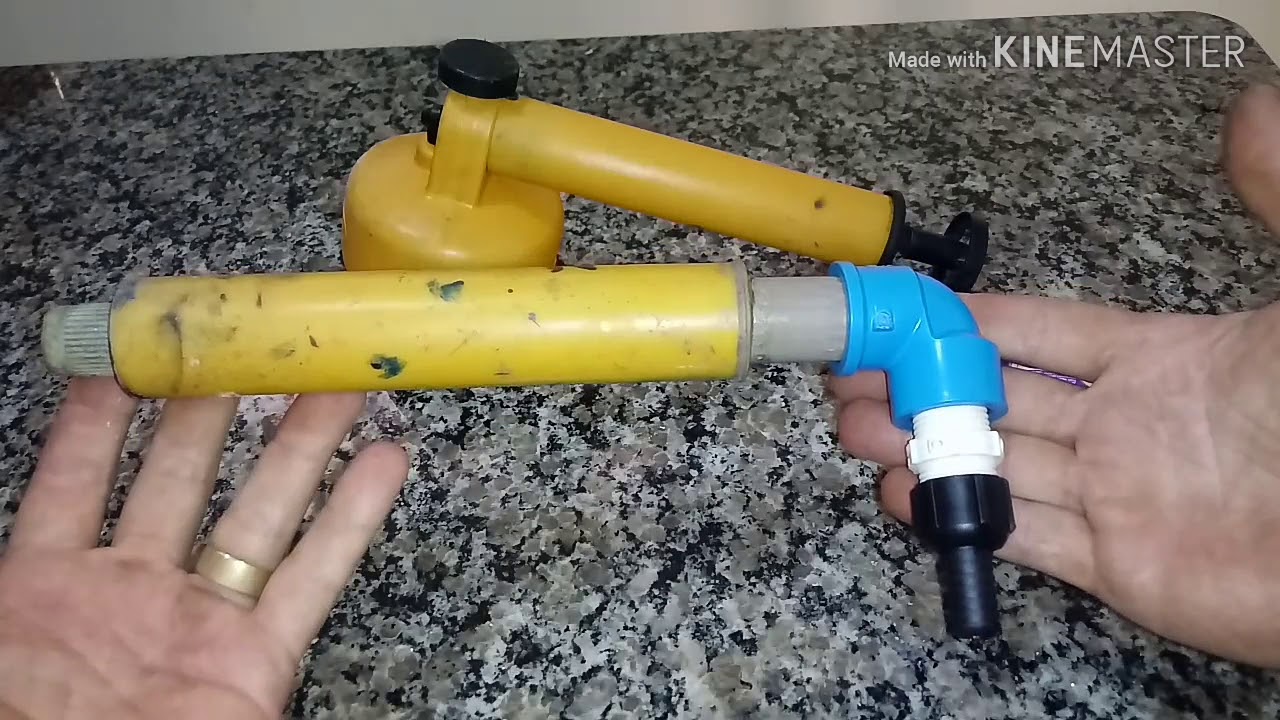 pistola caseira de pintura usando a bombinha pulverizadora