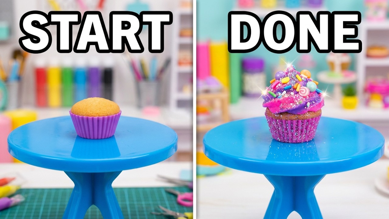 Mini Verse Cupcake Bakery Play Set – DIY Tiny Cupcake Décor! #miniverse #miniature #craftyliving
