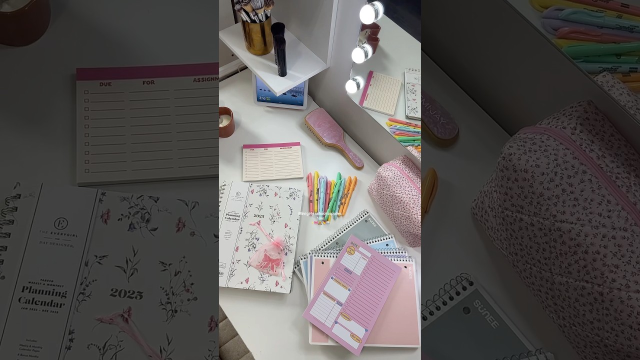 School supplies haul ✨📖 #girlyhaul #aesthetic #pink #schoolsupplies #college #amazon #amazonfinds