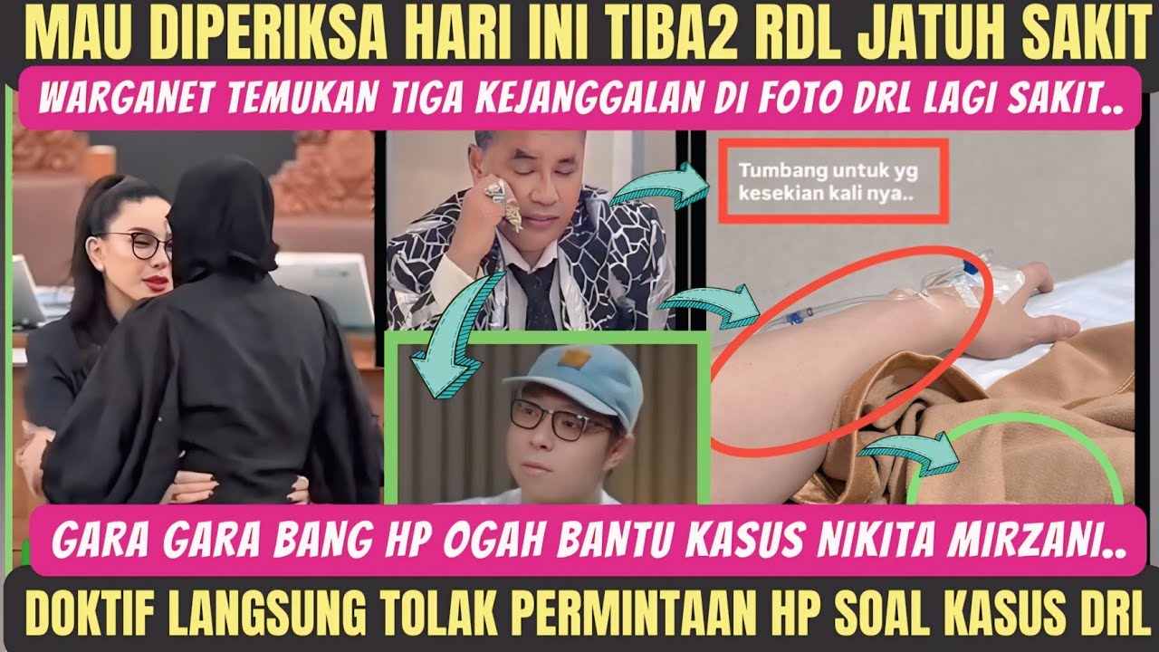 WARGANET TEMUKAN 3 KEJANGGALAN FOTO DRL LAGI SAKIT‼️DOKTIF TOLAK PERMINTAAN HP GARA2 GAK BANTU NIKI❗