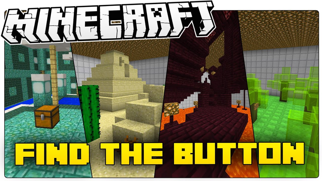 Minecraft | One Secret Button... Ten Strange Worlds | Button Bopper (Find The Button Map)