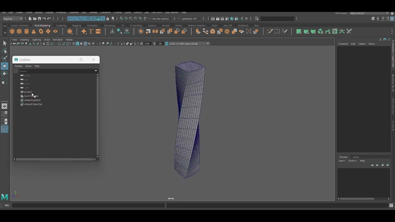 Deformadores en MAYA