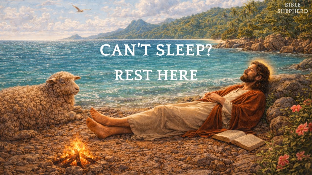 Overthinking at Night? Rest With Jesus — Fire & Ocean Sounds