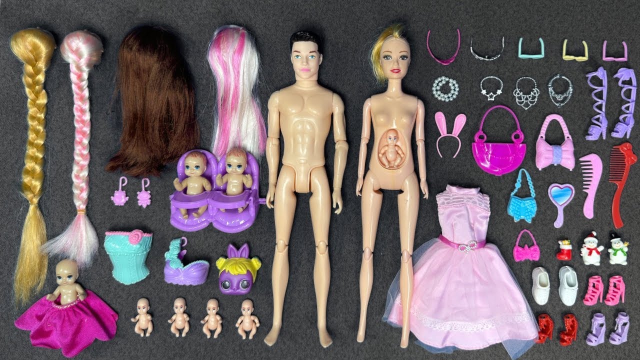 13 Minutes Satisfying with Unboxing Barbie Family Playset,Cute Doll Set Toys ASMR | Review Toys
