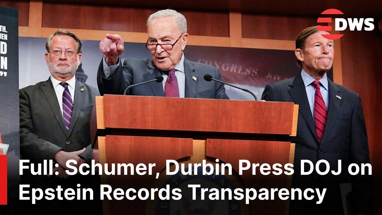 FULL PRESSER: Chuck Schumer & Dick Durbin Demands Full Release of Epstein Files | DOJ Accused | AC1E