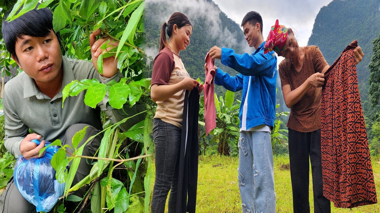 The honest guy bought Huong new clothes - Hung came to visit and just watched from afar.