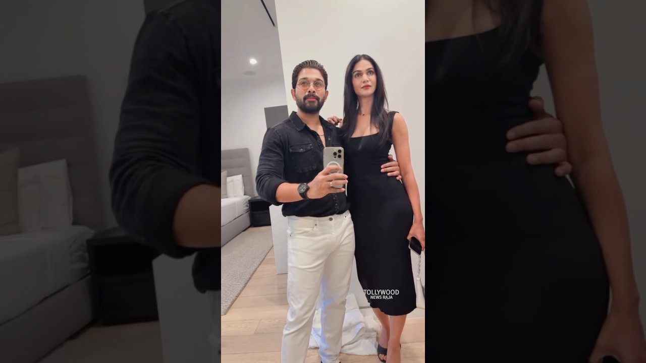 Allu Arjun with His wife Sneha Reddy Visuals | Allu Ayaan | Allu Arha | Allu Arjun Family Visuals