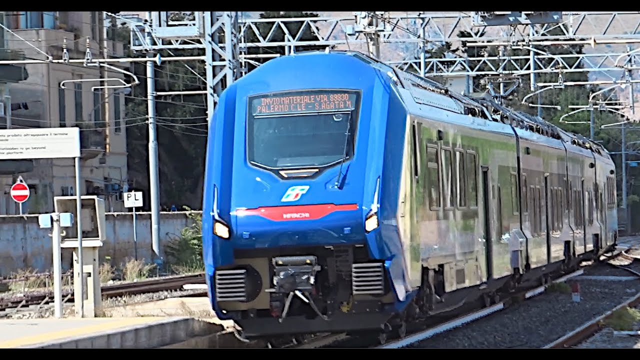 TRENI IN TRANSITO IN SICILIA: 6x Treno IC-ICN,2x Corsa Prova HTR412,Inv POP,20x Regionali TRENITALIA