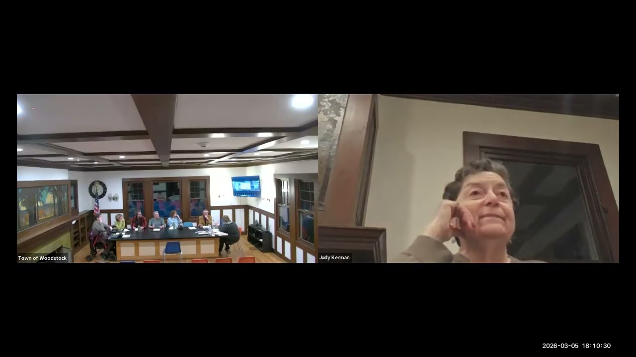 Town of Woodstock Planning Board Meeting 03/05/2026